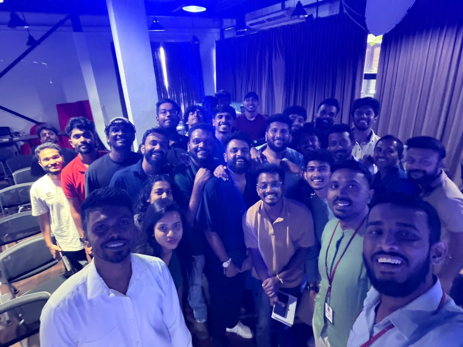 Evening group photo with the Derana teams after Cocoon's AI for Creatives training with Ammar Ahamed