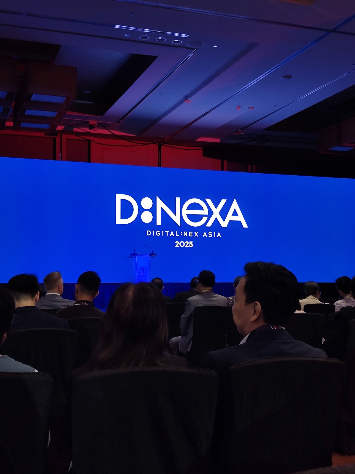 The D:NEXA Digital:NEX Asia 2025 main stage in Singapore, which Ammar Ahamed attended