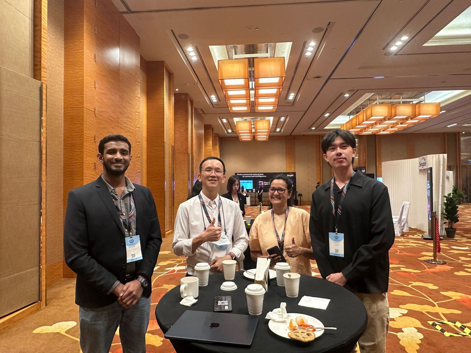 Ammar Ahamed with fellow attendees at DigitalNEX Asia 2025, Sands Expo Singapore