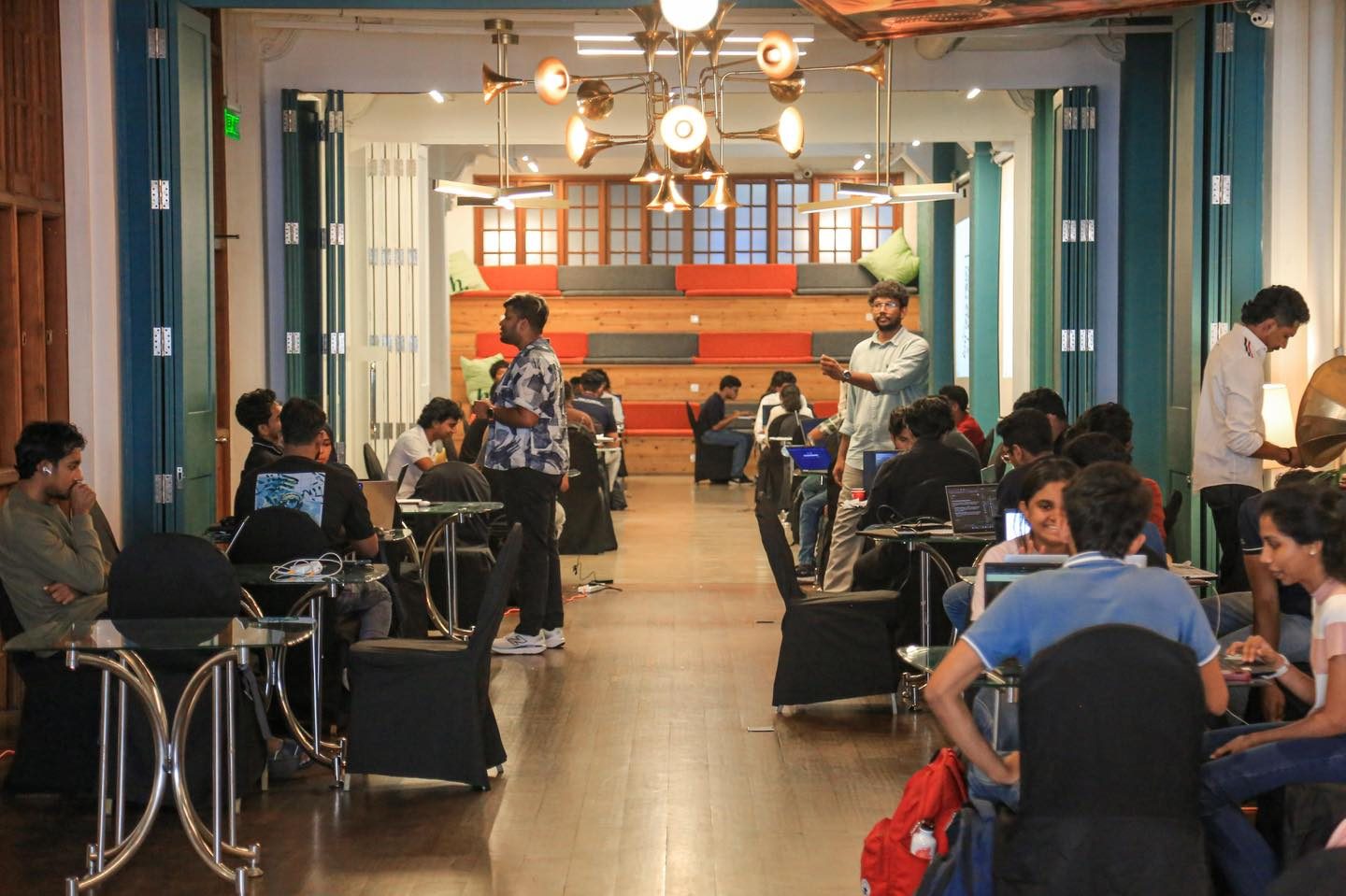 The Hatch Works floor in Colombo during the Generative AI Hackathon that Ammar Ahamed judged