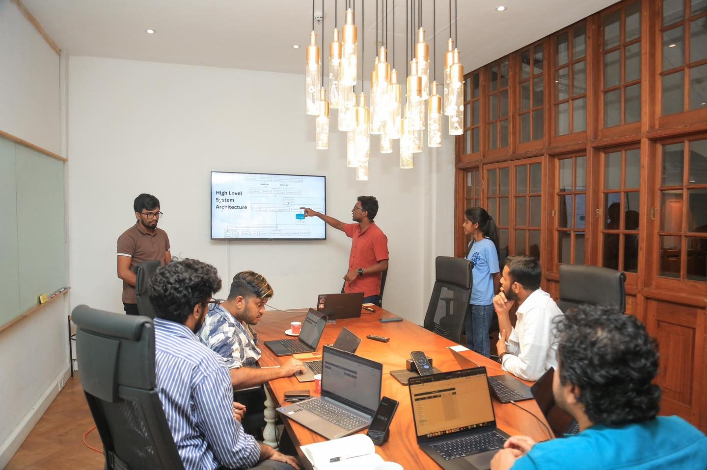 The judging room at the Generative AI Hackathon, Hatch Works Colombo, where Ammar Ahamed was a judge