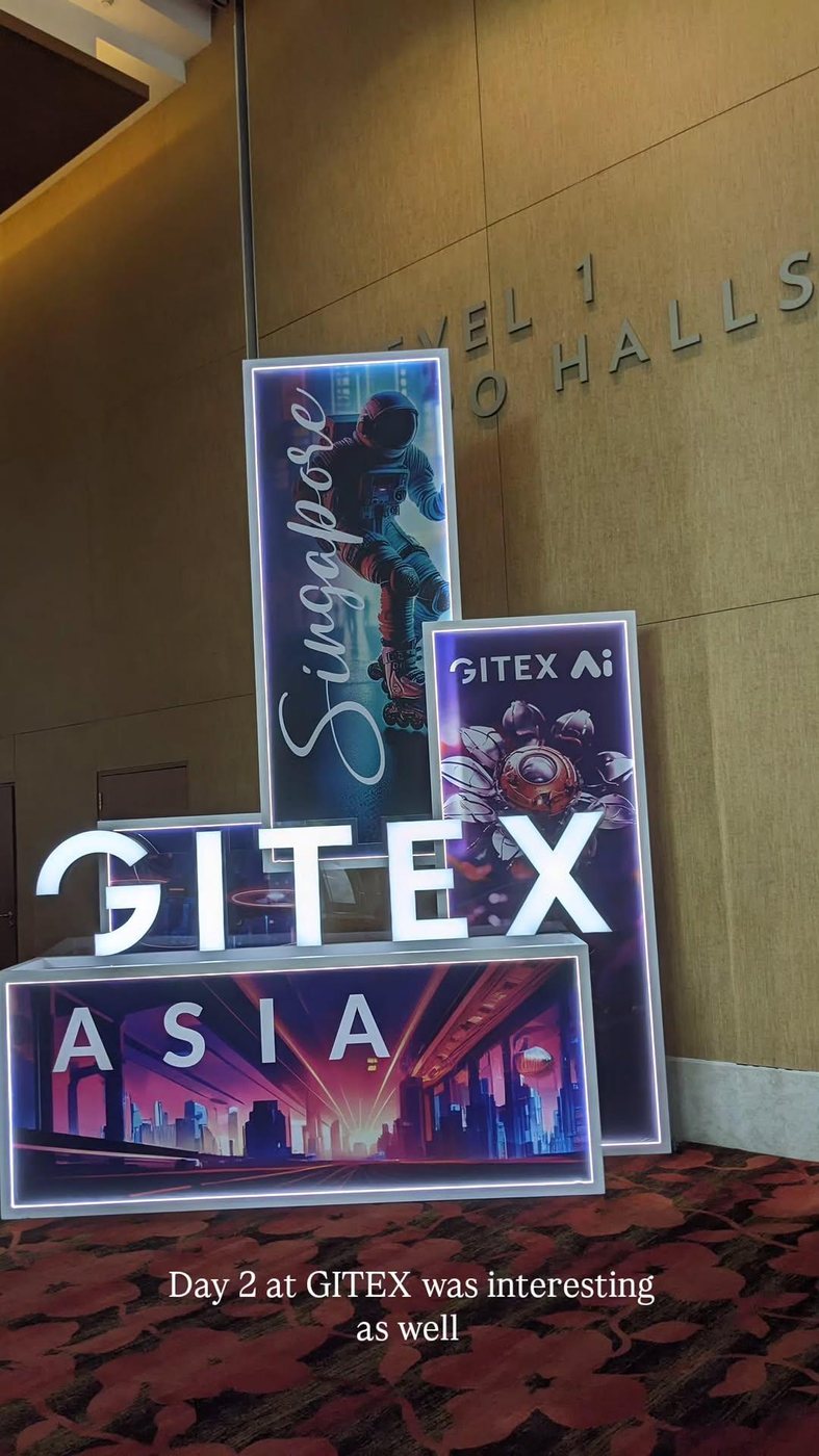 GITEX Asia Singapore signage on day two of the show, posted by Ammar Ahamed