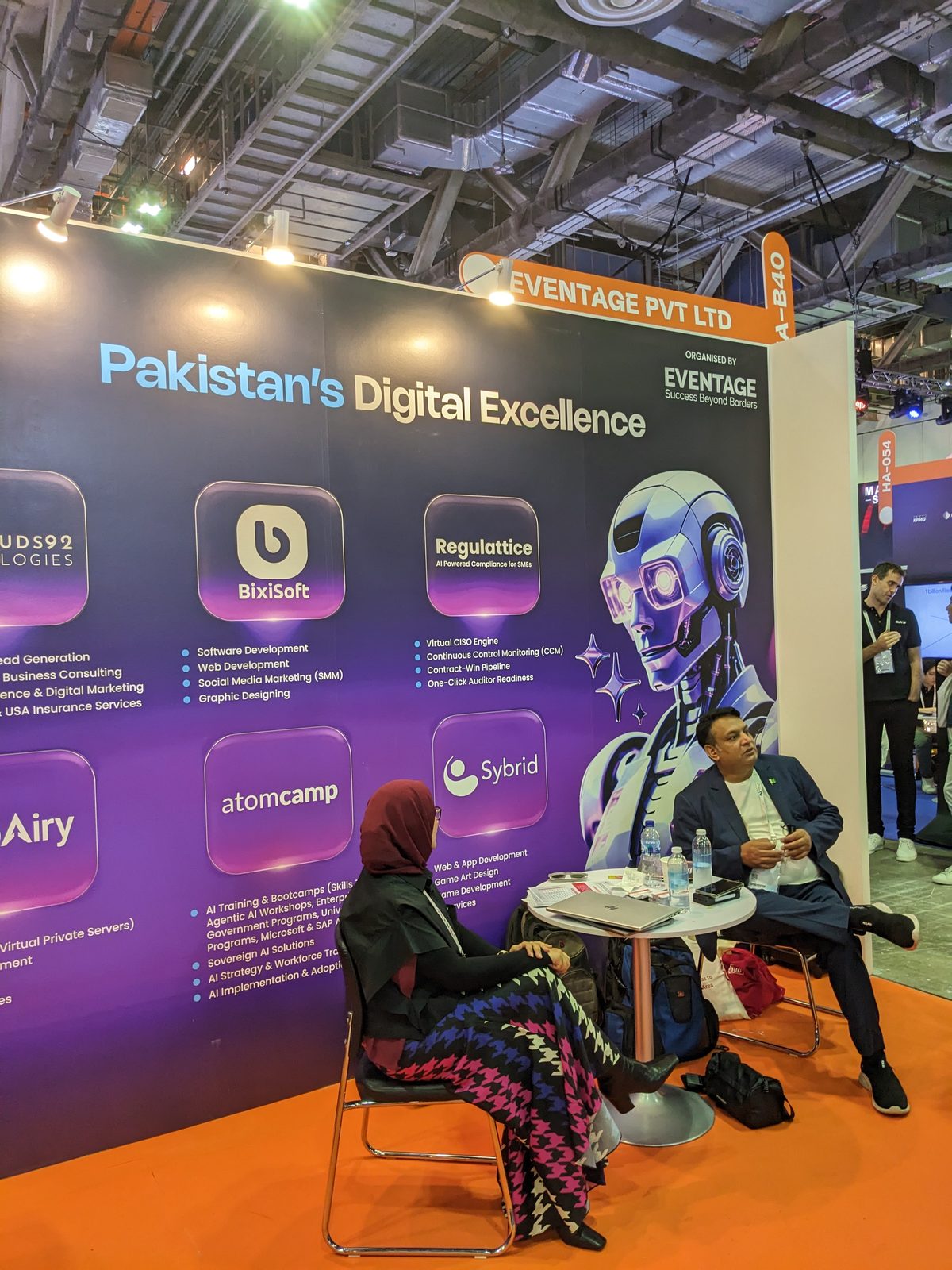 An exhibition stand on the GITEX Asia 2026 floor in Singapore, photographed by Ammar Ahamed