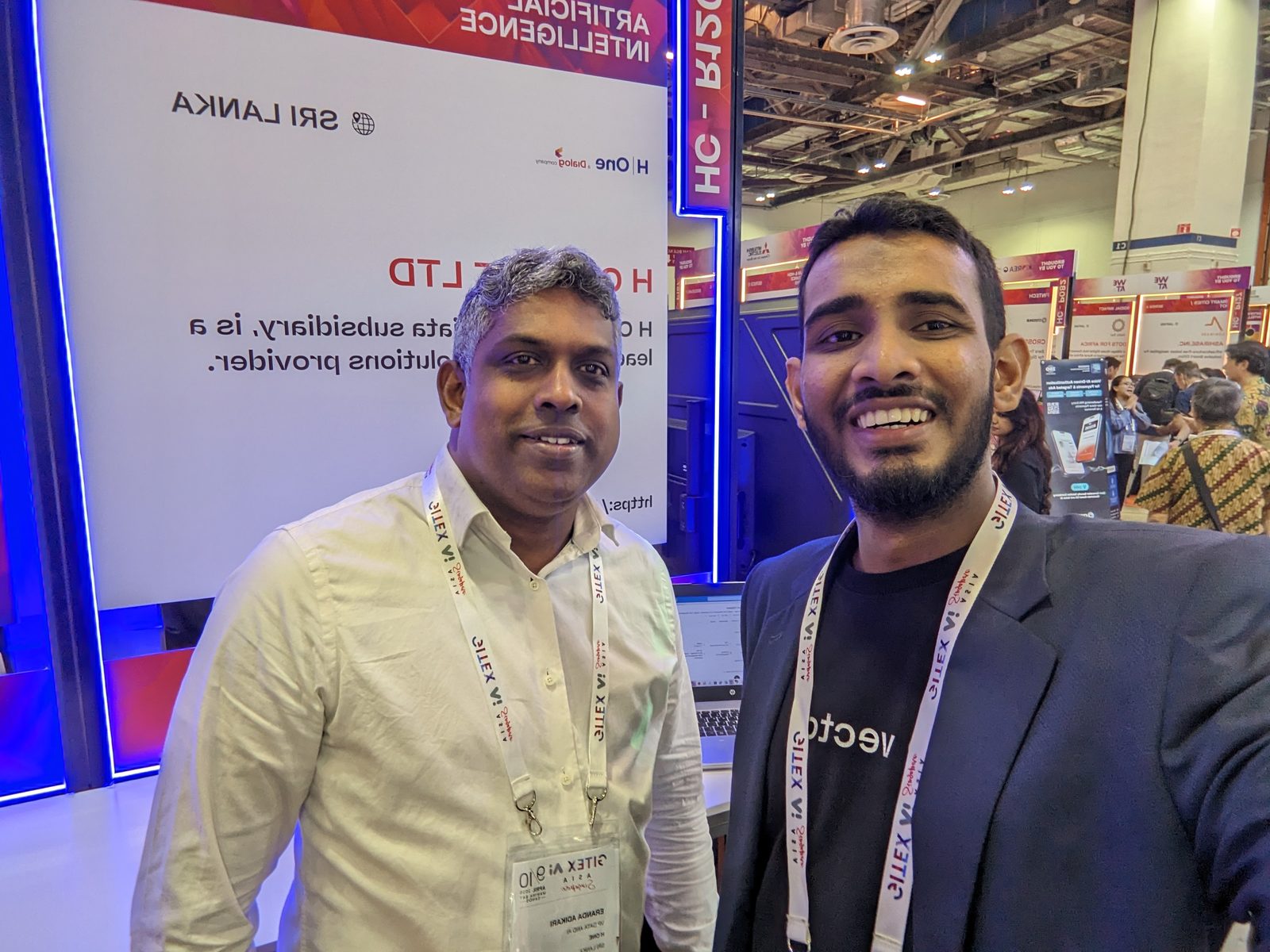 Ammar Ahamed at the HC Technologies stand in the Sri Lanka pavilion, day two of GITEX Asia 2026
