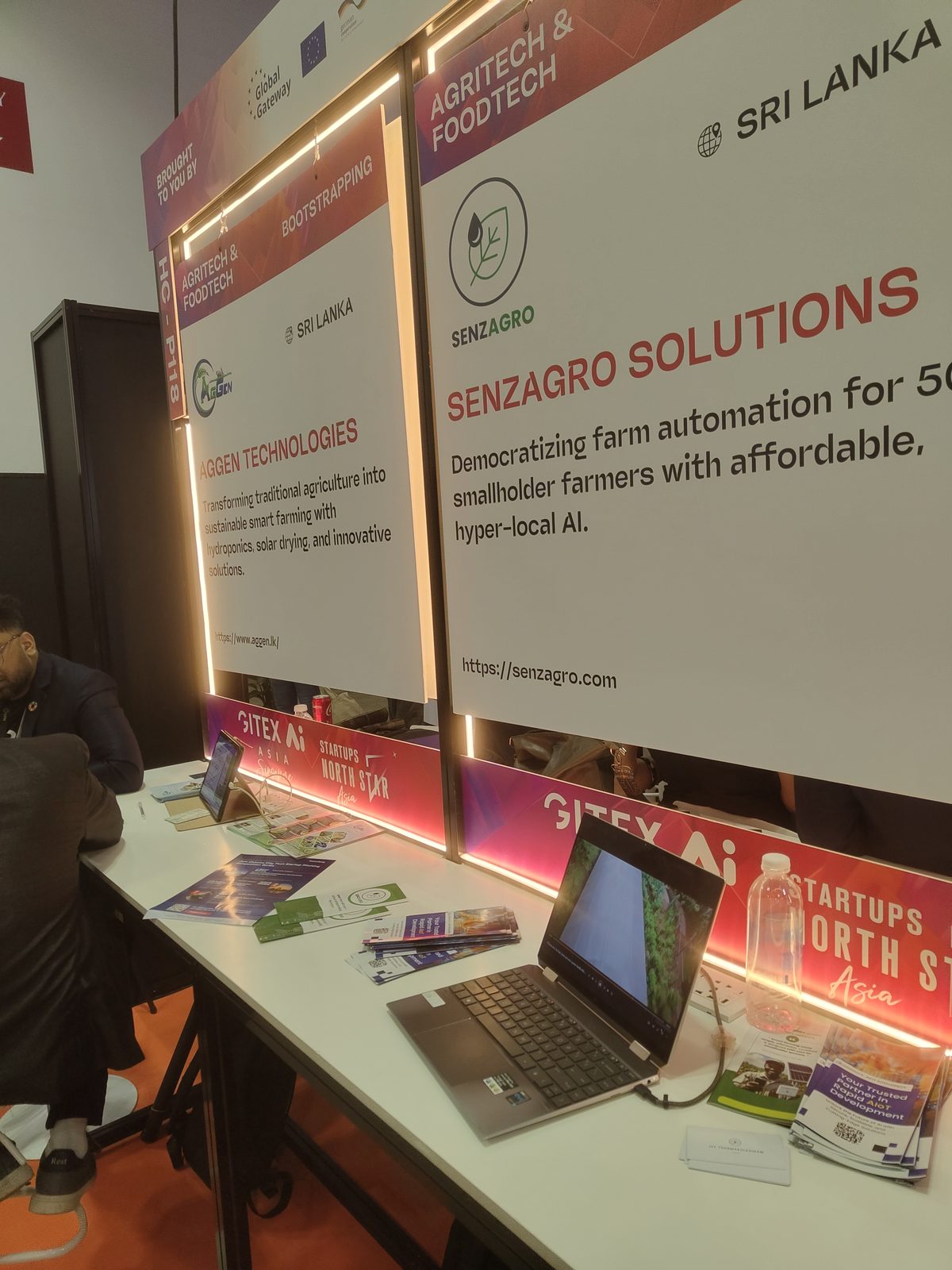 Senzagro Solutions at the Sri Lanka pavilion, GITEX Asia 2026 Singapore, which Ammar Ahamed attended