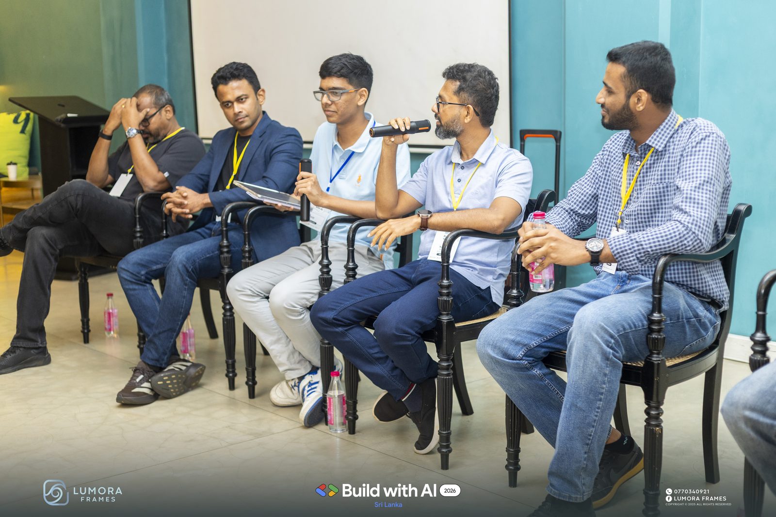 The AI for Industries panel taking questions at Google Build with AI 2026 in Colombo, the panel Ammar Ahamed joined
