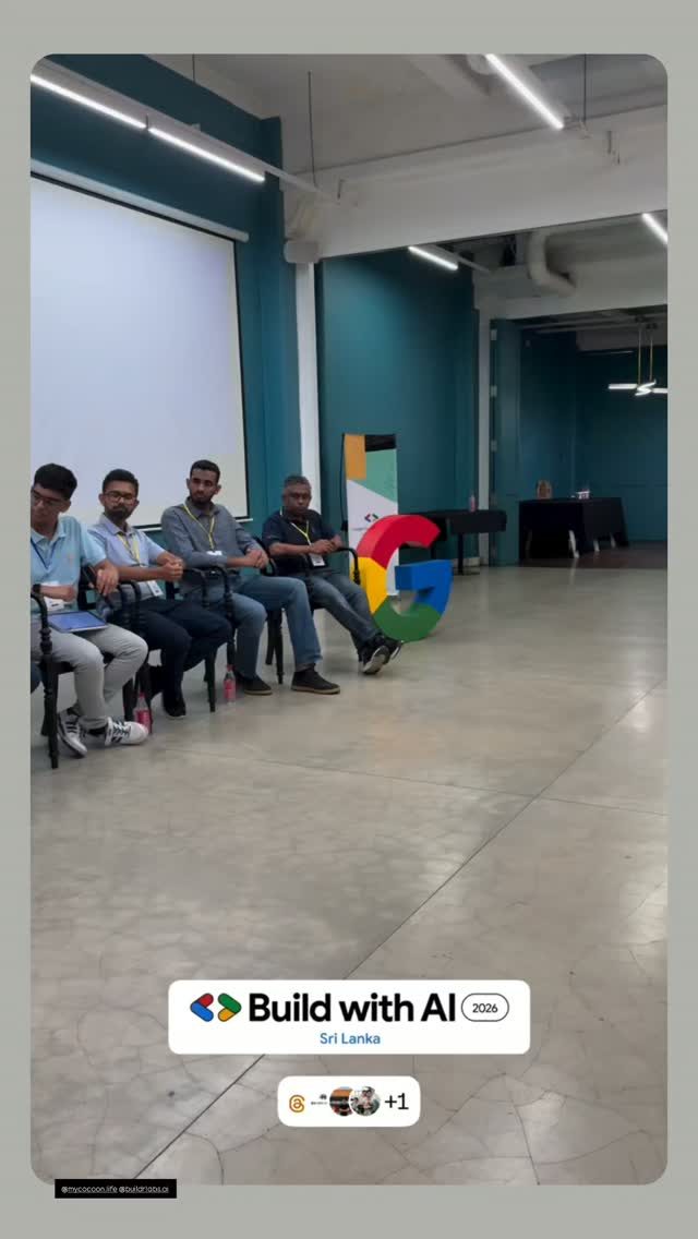 Instagram story of the audience at Google Build with AI 2026 by Google Developer Groups Sri Lanka, where Ammar Ahamed spoke