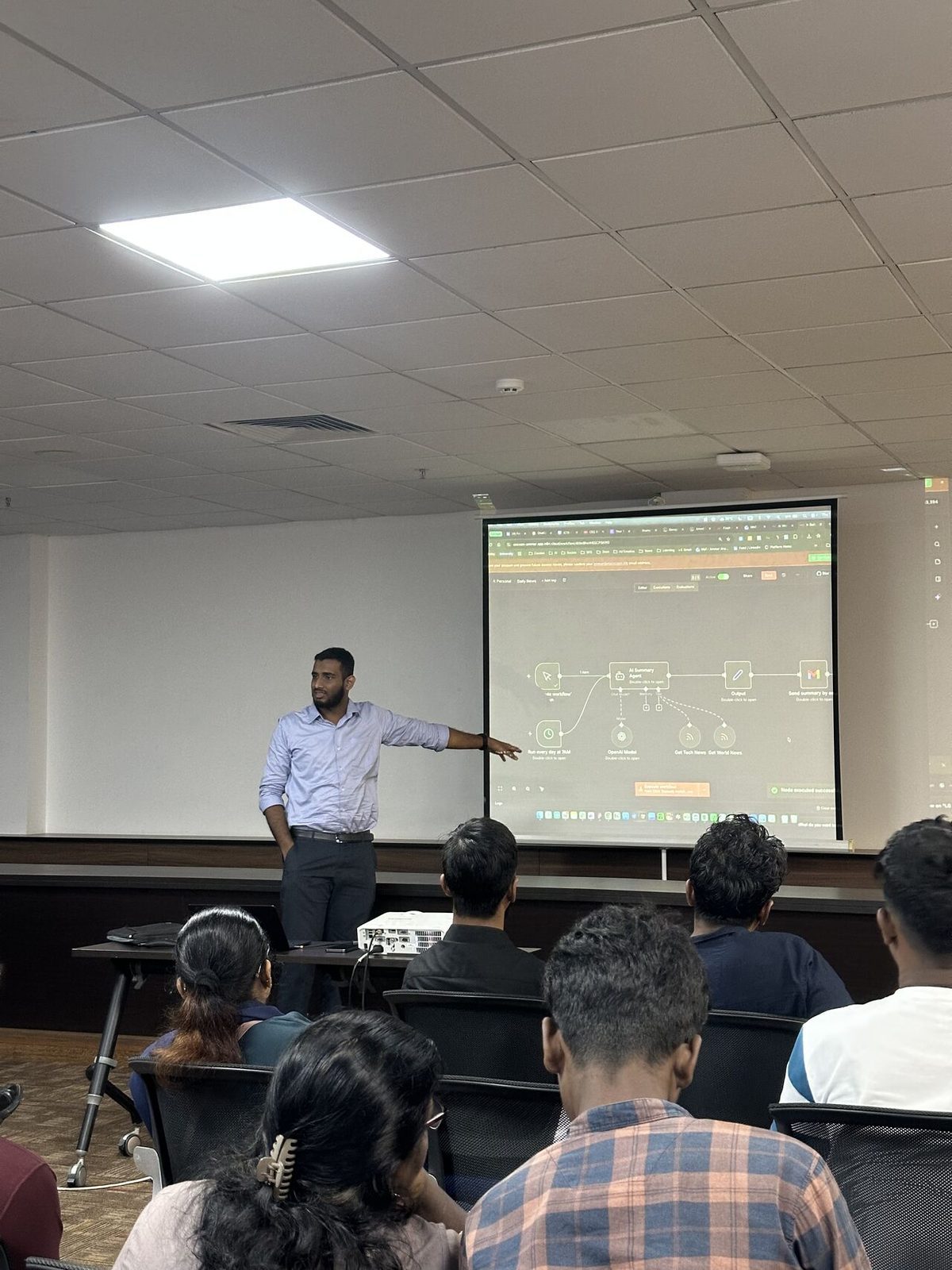 Ammar Ahamed speaking at ICTA's Global Entrepreneurship Week session in Sri Lanka