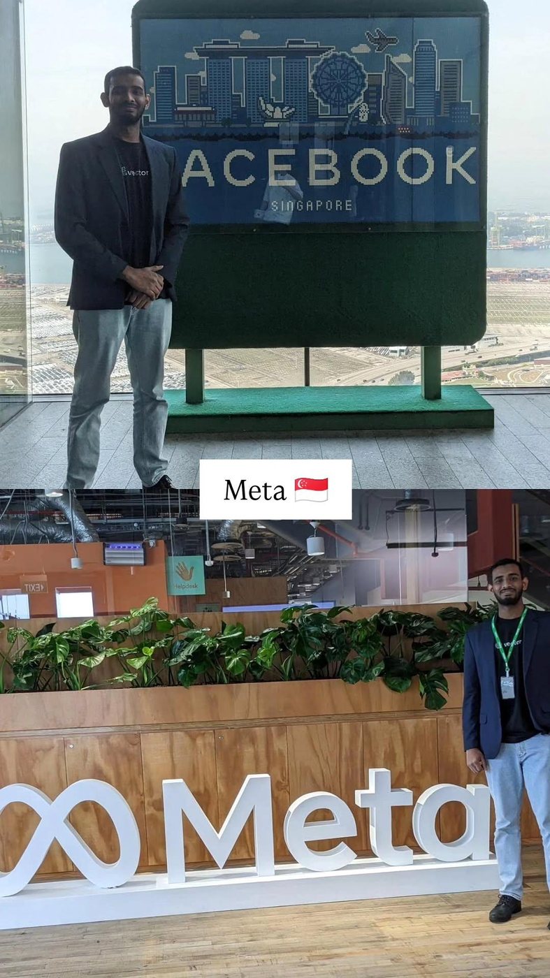 Instagram story from Ammar Ahamed's visit to Meta's Singapore office
