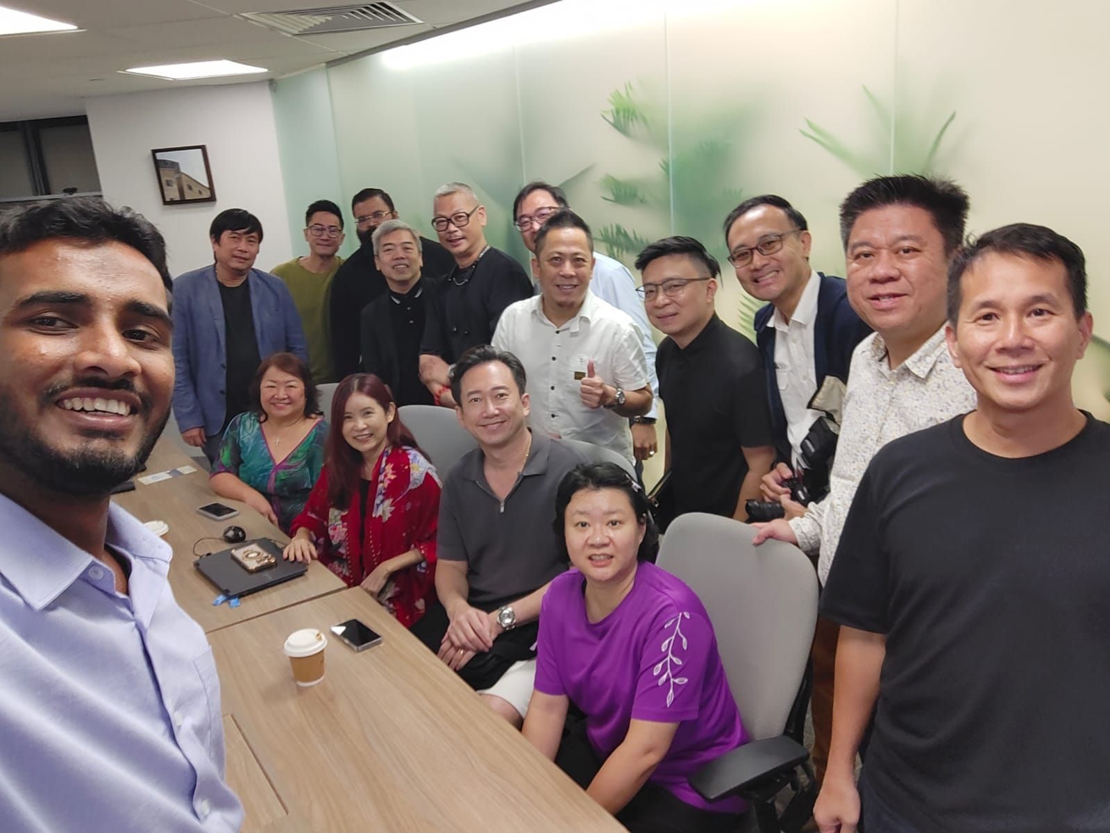 Group selfie at the SAIA x Cocoon AI skills workshop in Singapore, facilitated by Ammar Ahamed
