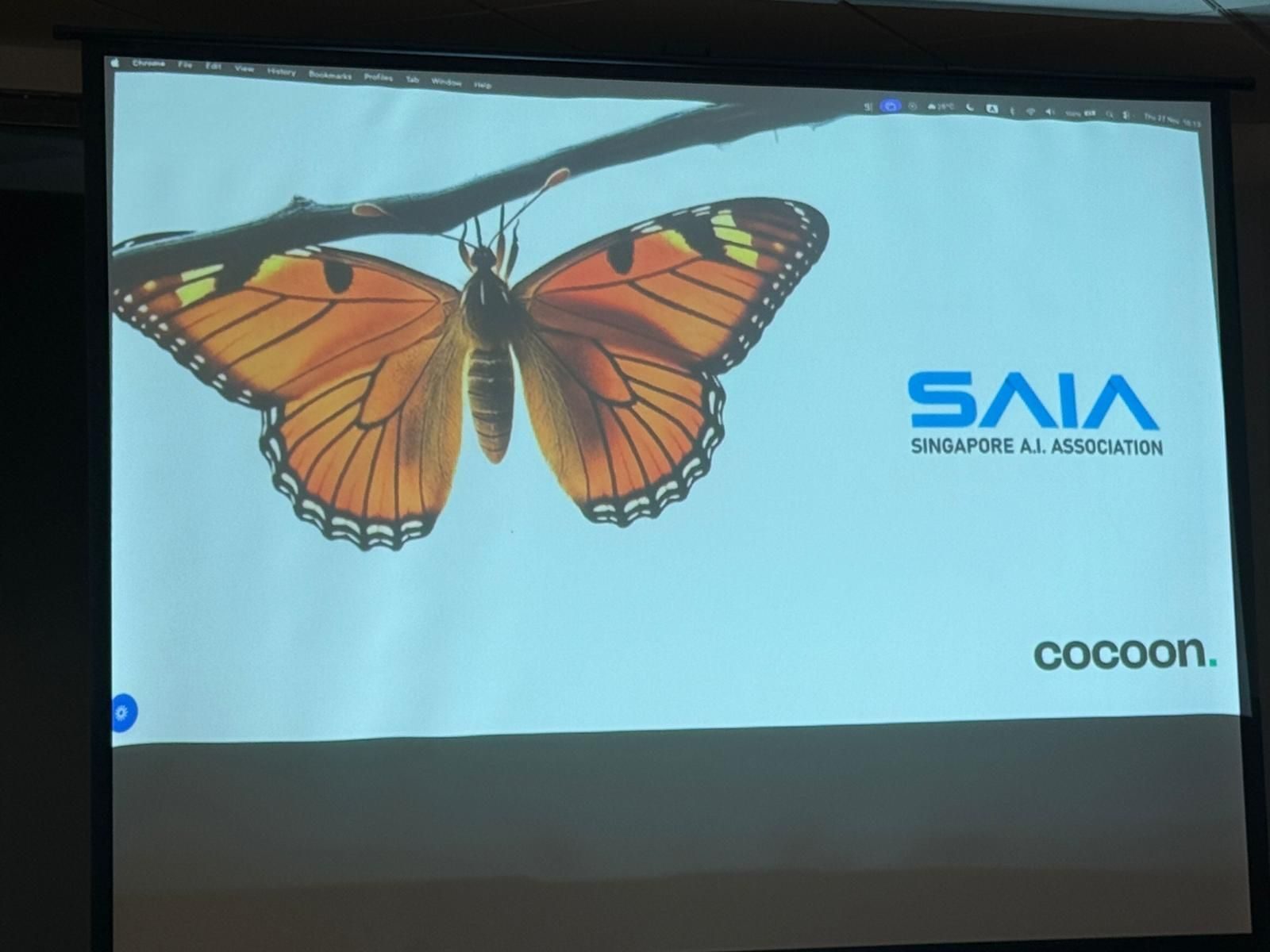 Cocoon and Singapore AI Association slide from the AI skills workshop facilitated by Ammar Ahamed
