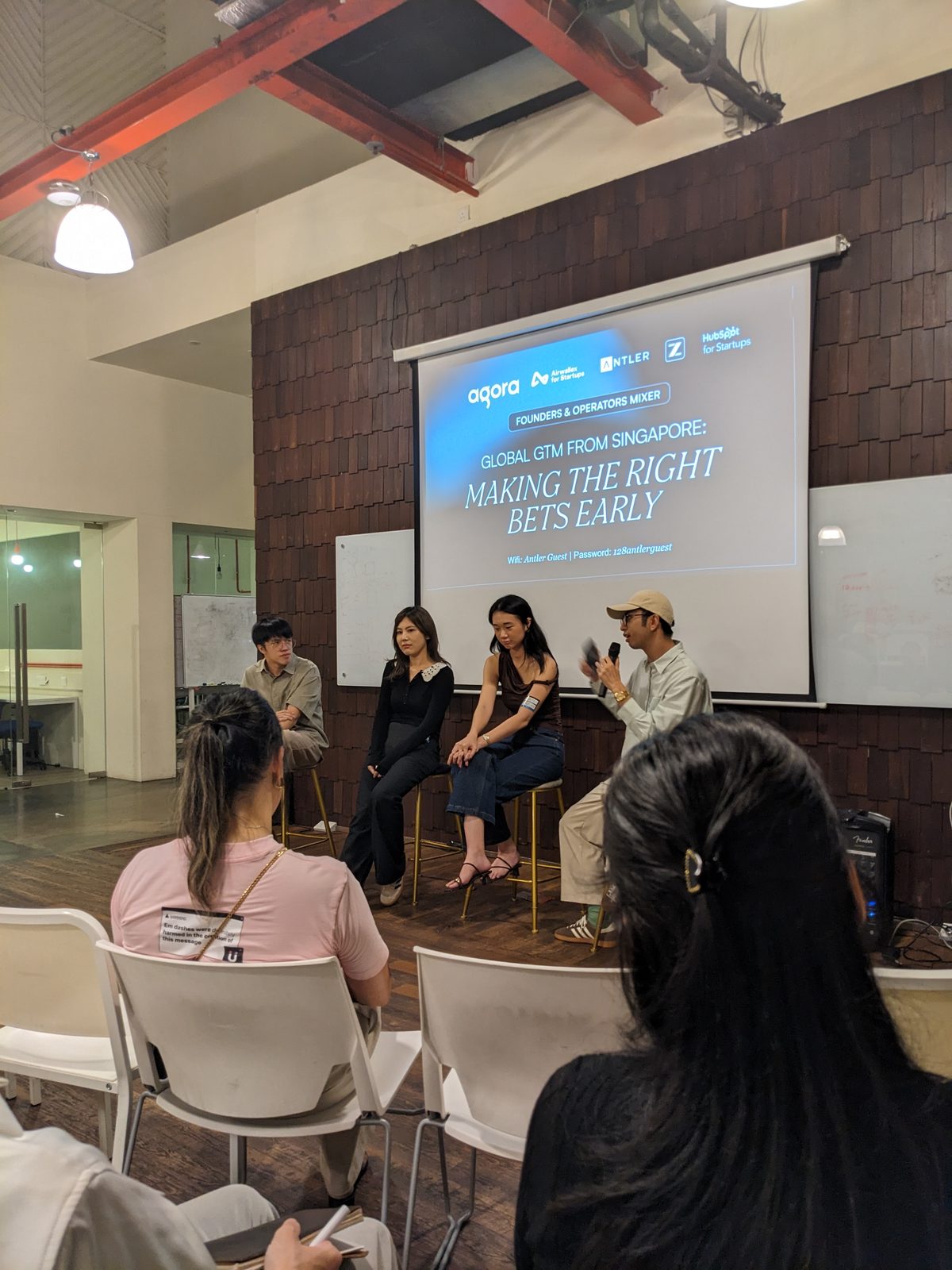 A founders and operators panel in Singapore on making the right bets early, attended by Ammar Ahamed